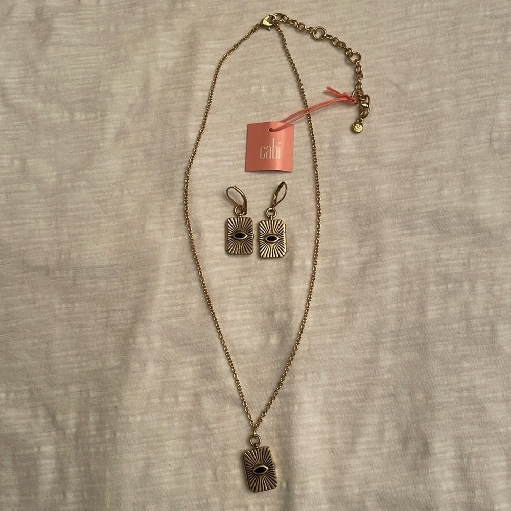 NEW w/ Tags Cabi Dear Diary Necklace #2197 & earring #2198 set